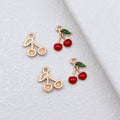 Gold Tone Enamel Fruit Charms in Eight Colorful Designs view 5
