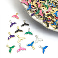 Colorful Enamel Whale Tail Pendant Charms in 12 Styles view 1