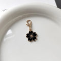 Enamel Cherry Blossom Keychain Charms Gold Clasp 5 Colors view 2