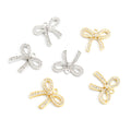 Polished Gold Silver Bow Alloy Charms in 2 Styles for Jewelry Crafts view 5
