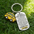 School Bus Driver Dog Tag Keychain Stainless Steel Charm view 4