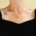 Ace Of Hearts Playing Card Pendant Necklace Gold Steel Tone view 4
