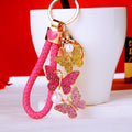 Three Butterfly Keychains with Plain Cord and Braided Loop Options view 3