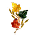 Leaf Enamel Two Designs Metal Brooch Pin for Jackets and Lapels view 6