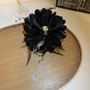 Black Floral Fringe