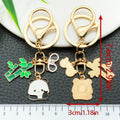 Bamboo Panda Enamel Keychains with Glasses Charm, 7 Poses view 7
