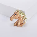 Horse Head Brooch A Sculpted Horse Head Crystal Accent Pin view 4