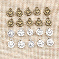 Filigree Heart Charms in Antique Bronze and Silver view 4