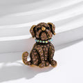 Black Gold Tone Dog Metal Brooch Pin for Jackets and Lapels view 5