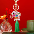 Crystal Elephant Keychains with Six Color Tassel Options view 5