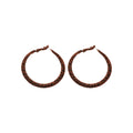 Flocked Pattern Hoop Earrings In Six Shapes And Colors view 5