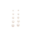 Round Faux Pearl Stud Earring Sets White Or Pink Multi Size view 5