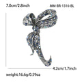 Antique Bow Rhinestone Brooch Multicolor Black Blue Three Colors view 6