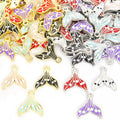 Enamel Whale Tail Charms in Six Colors and Two Metal Tones view 4