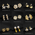 Gold Double Layer Mosquito Coil Clip Earrings Charm Mix view 1