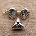 Textured Triangular Small Hole Beads in Two Finishes view 2