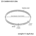 Single Row Zircon Clasp Bangle Set Steel Gold Styles view 6