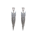Geometric Crystal Fringe Drop Earrings in Three Designs view 5