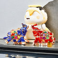 Jeweled Lucky Elephant Keychains in Red Gold Blue and Assorted Colors view 2