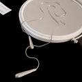 Silver Snake Chain Lariat Necklace Dual Teardrop Pendants view 6