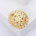 Round Spiral Bead Cluster Brooch in Four Bright Colors view 4