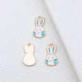 Enamel Bunny Face Charms in Two Colors for Jewelry and Craft Making view 4