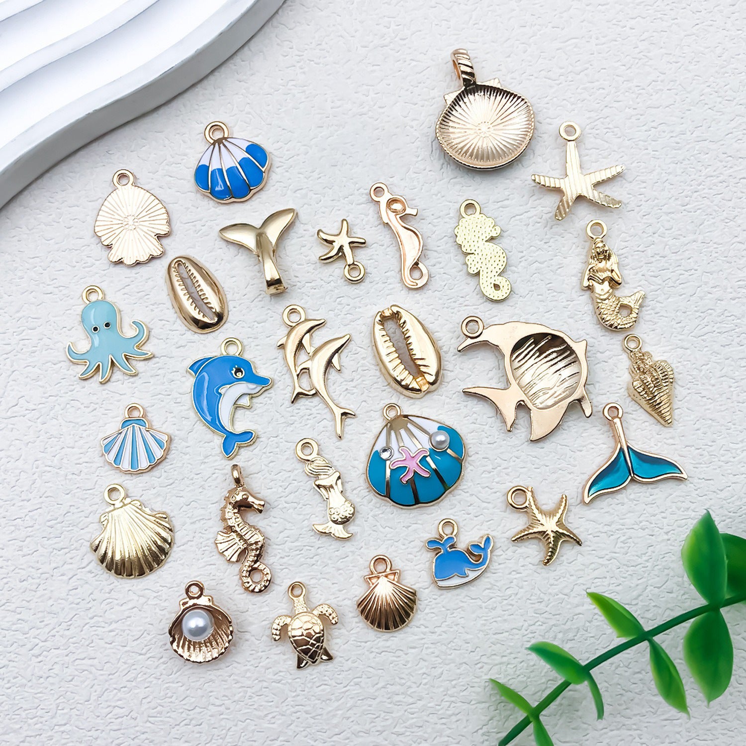 Zinc Alloy Conch Shell Starfish Ocean Charm Pendant for DIY Bracelet Necklace Jewelry