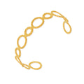 Twisted Open Link Ring Cuff Bracelet Gold Silver Tone view 5