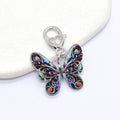 Printed Acrylic Butterfly Bag Charms Heart Clasp 8 Styles view 11