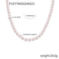 Imitation Pearl Bead Necklace White Gray Mixed 8 10 12mm view 8