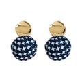 Fluffy Pom-Pom Stud Earrings Seven Winter Style Collection view 5
