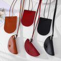 Leather Snap Key Pouch Necklace Cord Ring 6 Styles view 1