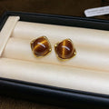 Amber Brown Stone Earrings in Twenty Eight Distinct Designs view 9