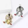 Drummer Figure Brooch In 2 Styles With Polished Metal And Decorative Details view 2