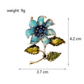 Flower Enamel Two Designs Metal Brooch Pin 3.7 x 4.2 cm view 2