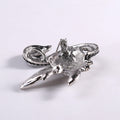Crystal Black Swan Brooch With Sweeping Pink or Silver Wing view 3