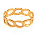 Interlocked Chain Link Bangle Bracelets Gold Steel Metal view 5