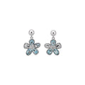 Pearl And Crystal Flower Drop Earrings With Polished Metal Details view 5