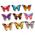 Colorful Enamel Butterfly Charms With Gold Tone Edges view 4