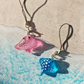Pink and Blue Spotted Stingray Phone Strap Charms in Two Shapes view 5
