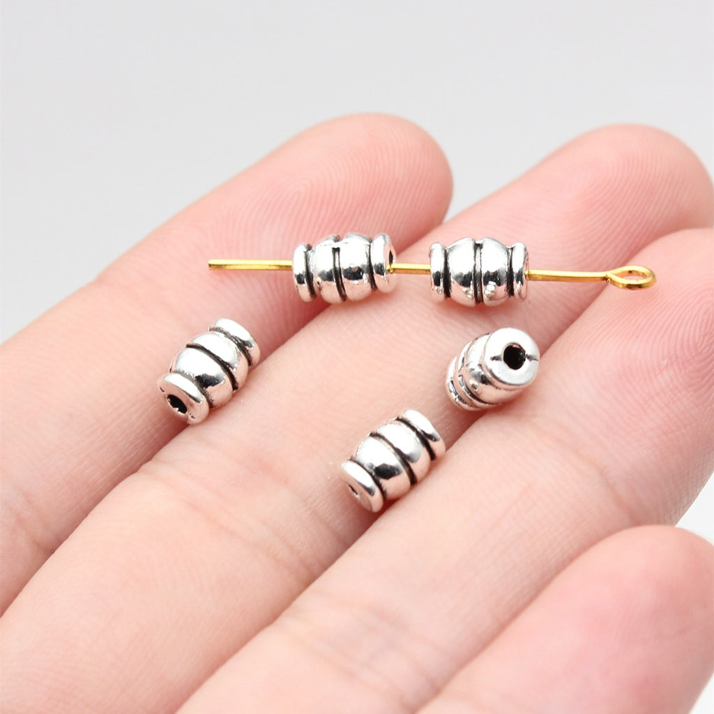 7.3x5x5mm 0.61g Antique Silver Zinc Alloy Tube Spacer Beads for Handmade Bracelet Jewelry Making