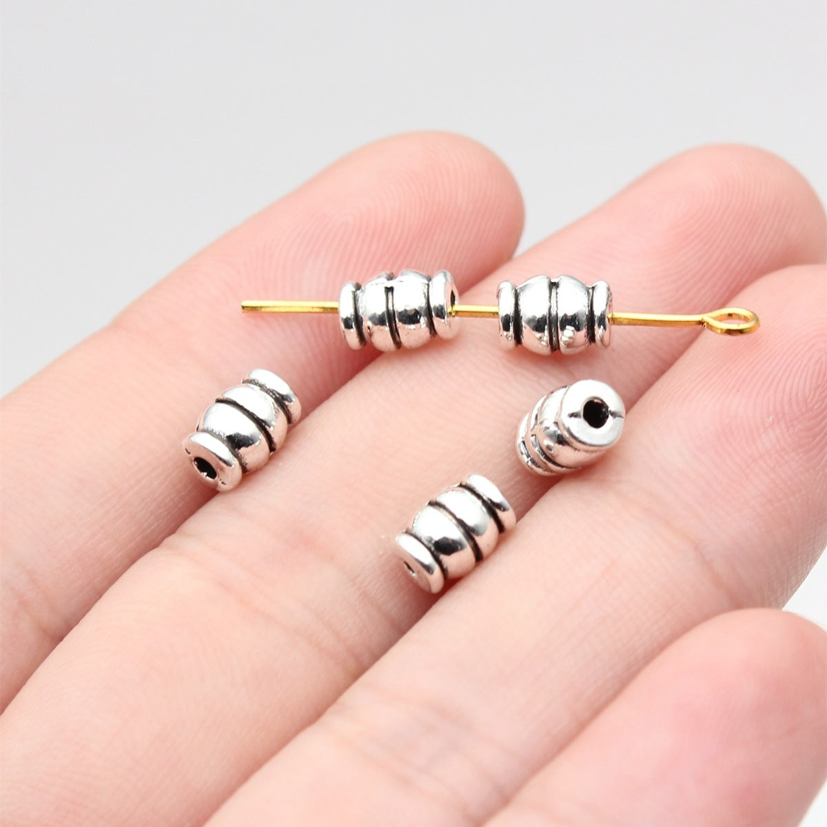 7.3x5x5mm 0.61g Antique Silver Zinc Alloy Tube Spacer Beads for Handmade Bracelet Jewelry Making