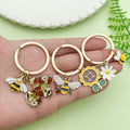 Bee and Honeycomb Charm Keychains in 15 Pictured Variations for Bags and Keys view 2