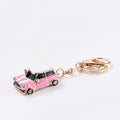 Enamel Mini Car Model Metal Keychain Gold Ring Clasp view 8