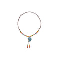 Brown Cord Colorful Ceramic Heart Bead Double Strand Necklace view 5
