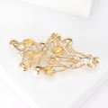 Pearl Berry Branch Brooch With Crystal Leaf Details view 3