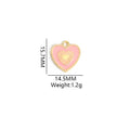 Pink Alphabet Heart Enamel Charms in Gold Tone, 26 Letters and Set view 2