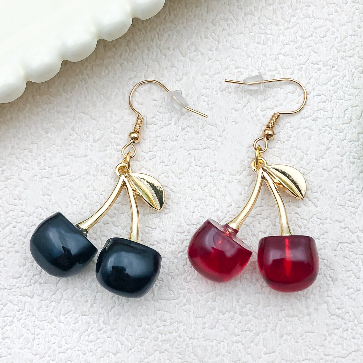 Acrylic 3D Cherry Fruit Charm Pendant for DIY Earrings Keychain Necklace Making