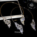 Crystal Wing Collar Necklace In Silver And Gold Tones view 2