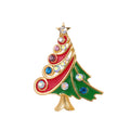 Christmas Tree Enamel Metal Brooch Pin 4 x 4.8 cm for Jackets and Lapels view 1